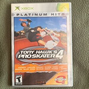 Xbox Tony Hawk’s Pro Skater 4. Platinum hits.